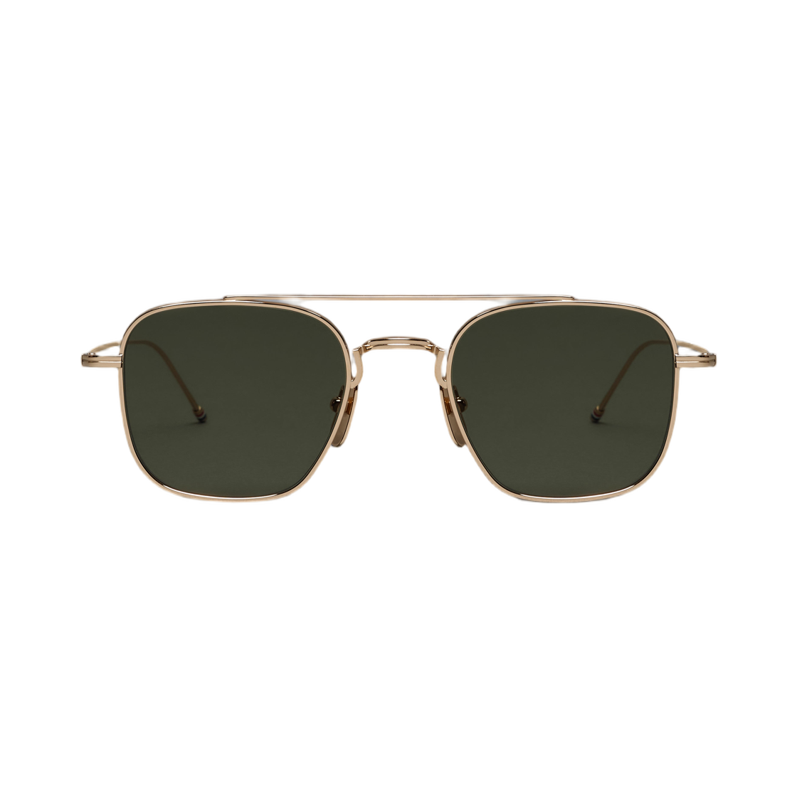 톰브라운 티타늄 스퀘어드 에비에이터 선글라스 화이트 골드(Thom Browne Titanium Squared Aviator Sunglasses White Gold) - 1