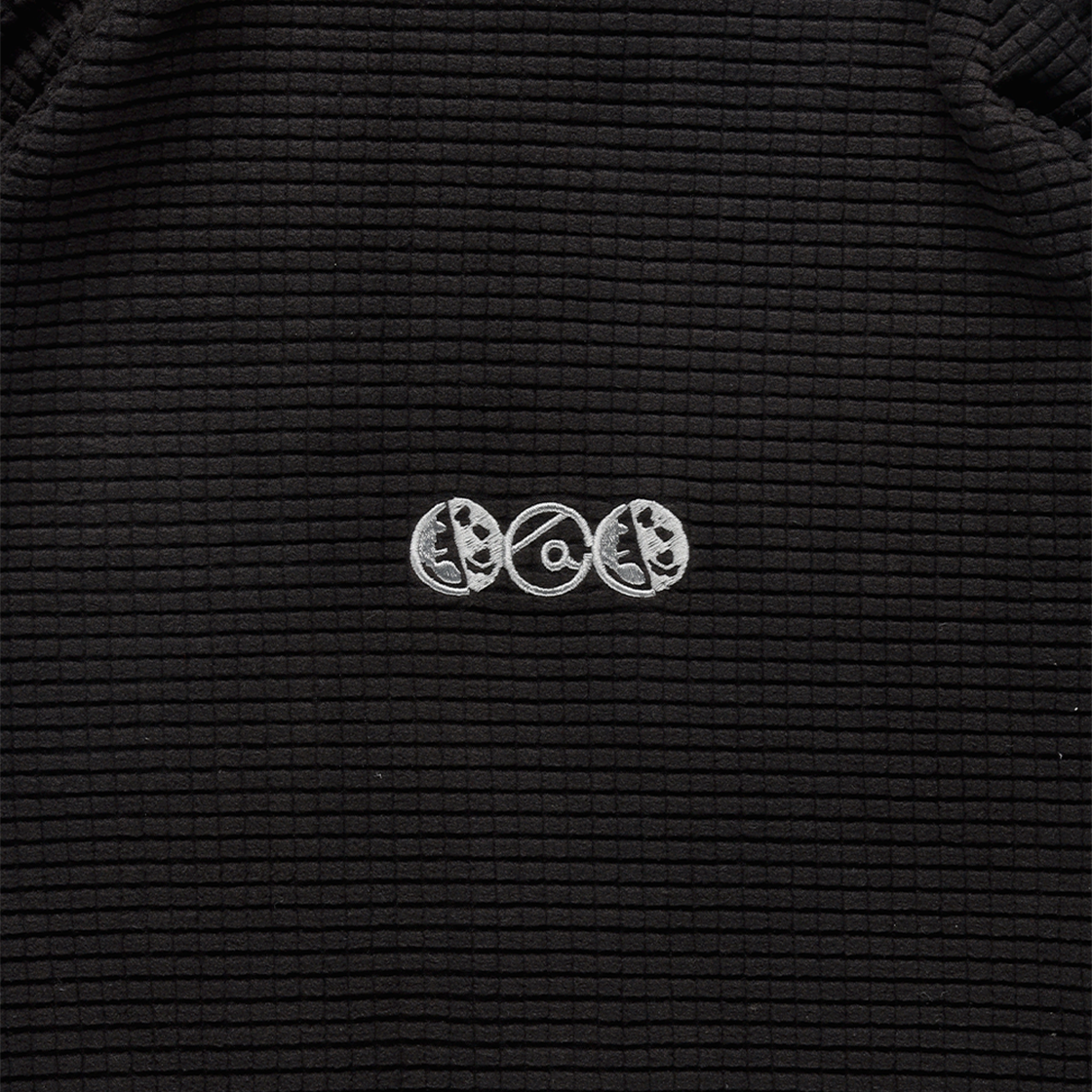 더왈드 와플 바라클라바 후디 블랙(THE WARLD Waffle Balaclava Hoodie Black) - 3