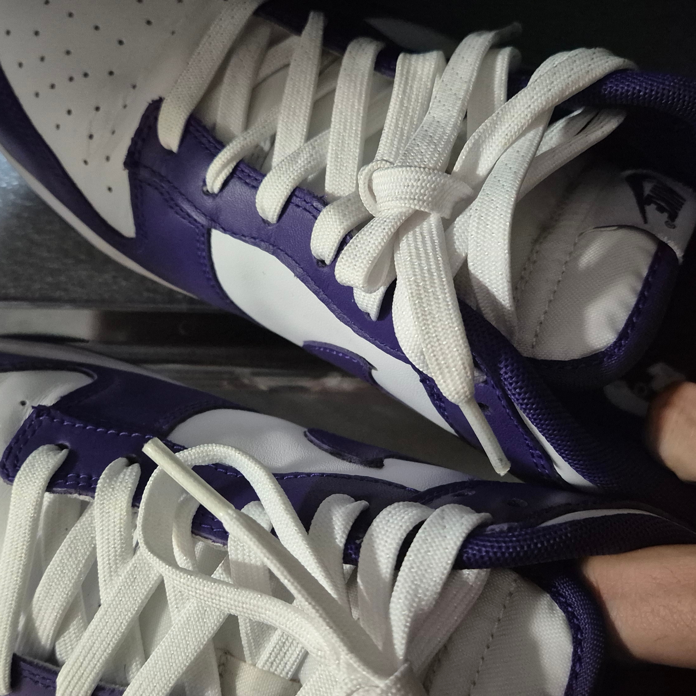 Nike Dunk Low Retro Championship Court Purple 착용 스타일