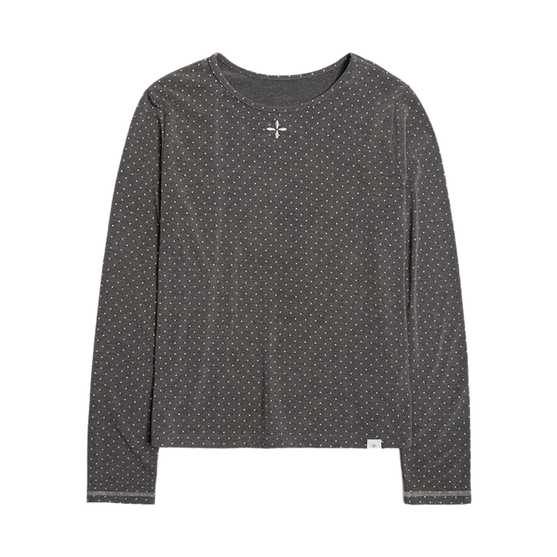 리오므 시그니처 도트 롱슬리브 티 그레이(Riomeu Signature Dot Long Sleeve T-Shirt Gray)