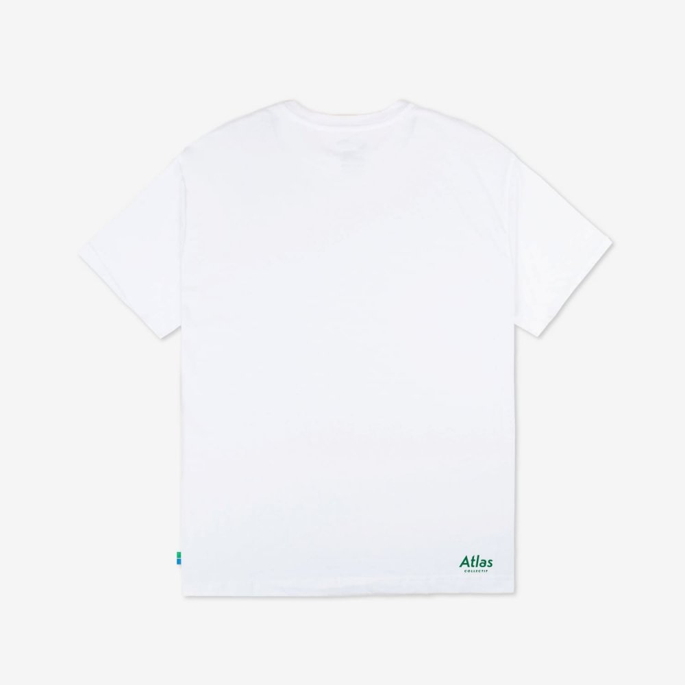아틀라스 콜렉티프 아메바 공용 180GSM 오가닉 티셔츠 화이트(Atlas COLLECTIF Amoeba UNISEX 180GSM Organic Tee White) - 2