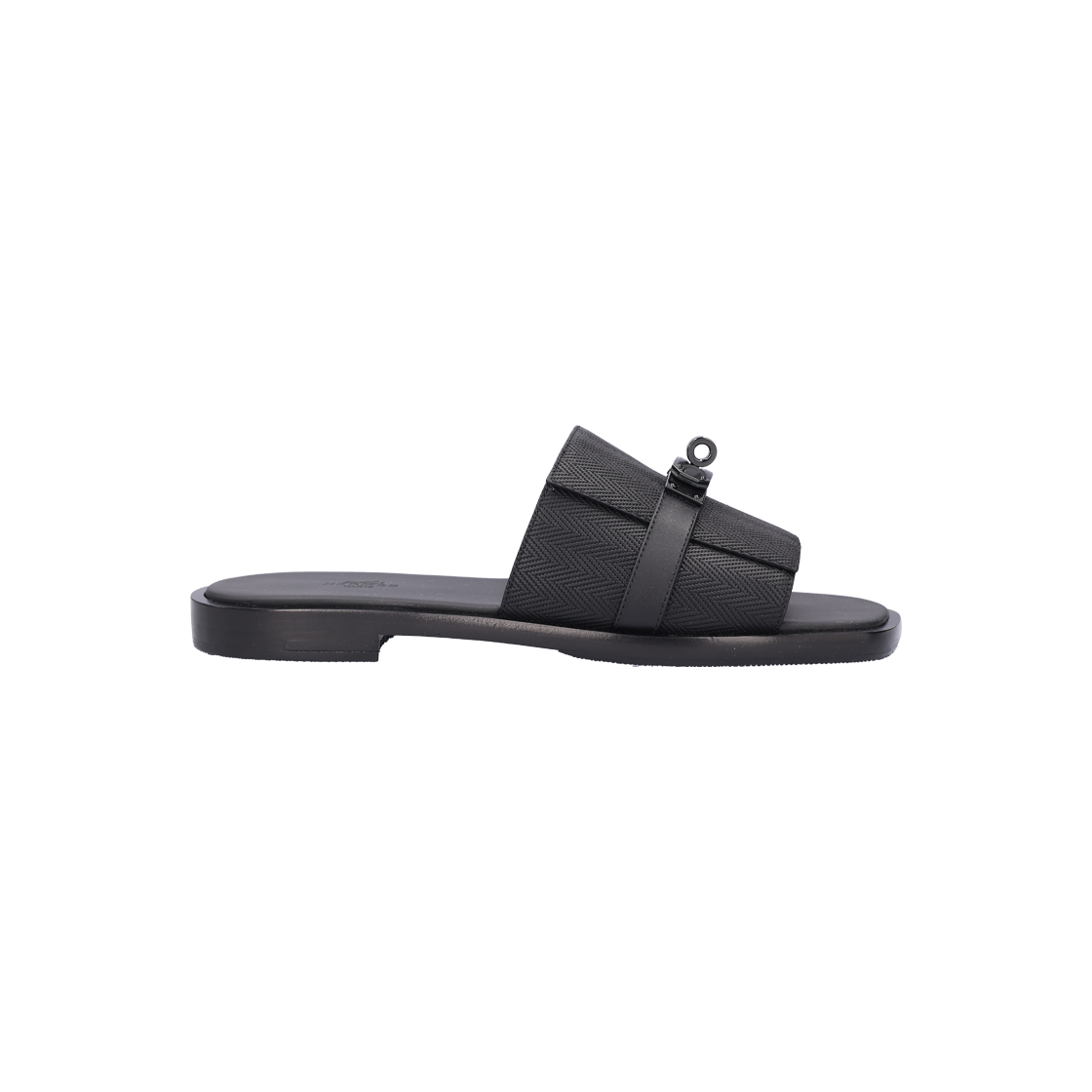 에르메스 H241886ZH 가브리엘 샌들 쉐브론 누아 41.5(Hermes H241886ZH Gabriel Chevron Sandals in Noir 41.5)