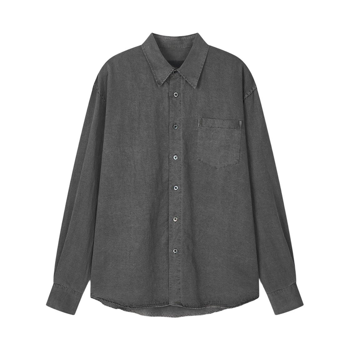 노운 다이드 텐셀 셔츠 차콜(Noun Dyed Tencel Shirts Charcoal)