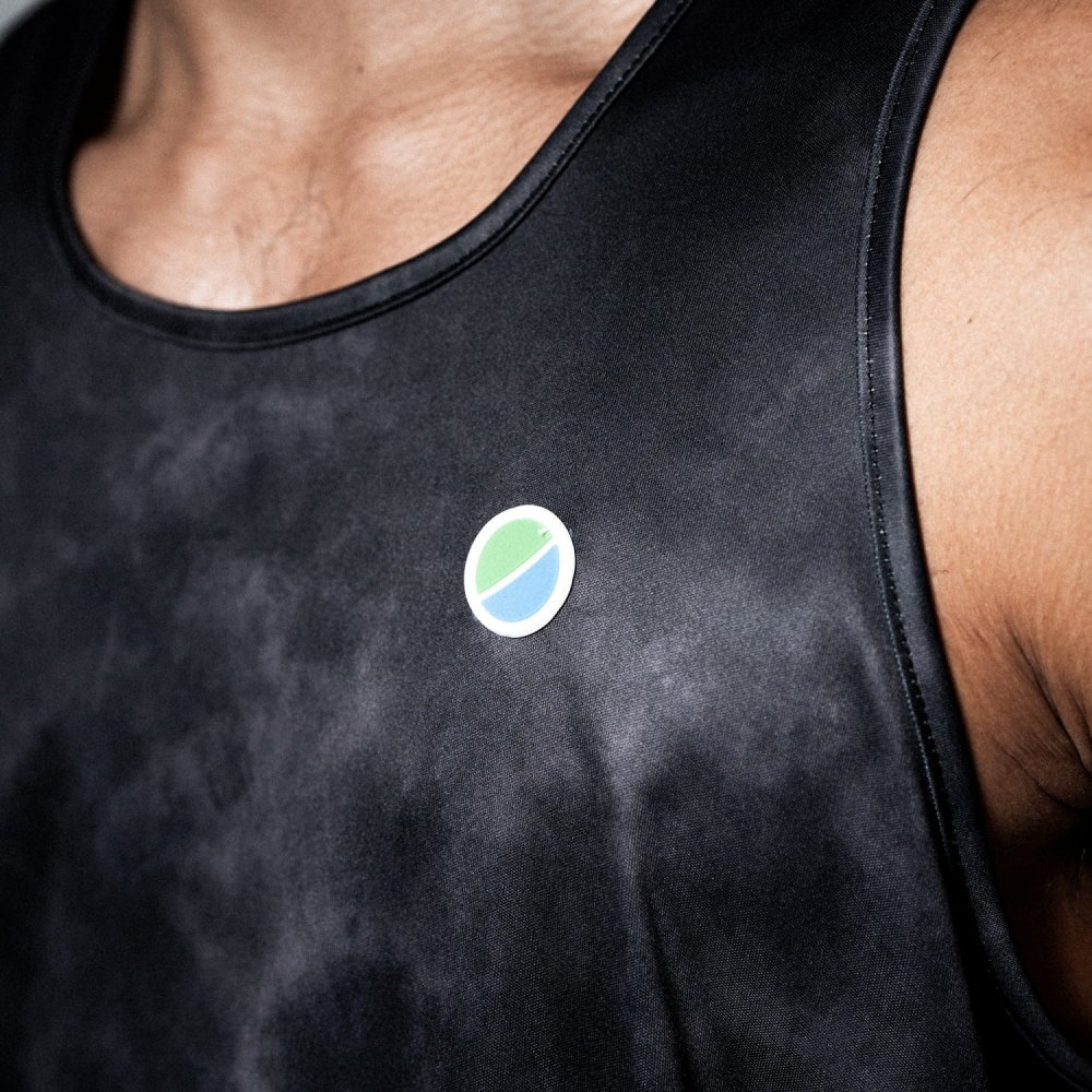 아틀라스 콜렉티프 V3 코어 남성 레이스 싱글렛 타이다이 블랙(Atlas COLLECTIF V3 Core MENS Race Singlet Tie Dye Black) - 6