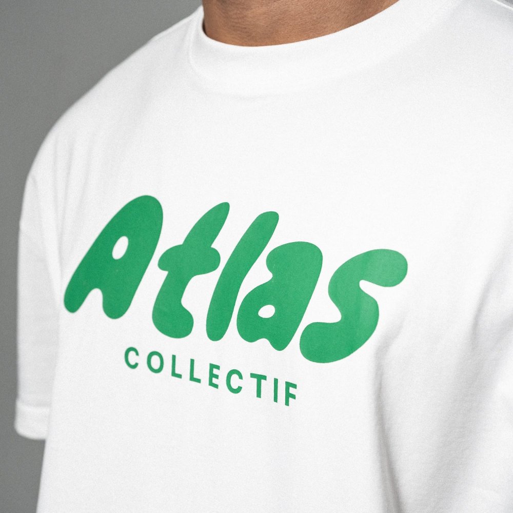 아틀라스 콜렉티프 아메바 공용 180GSM 오가닉 티셔츠 화이트(Atlas COLLECTIF Amoeba UNISEX 180GSM Organic Tee White) - 5