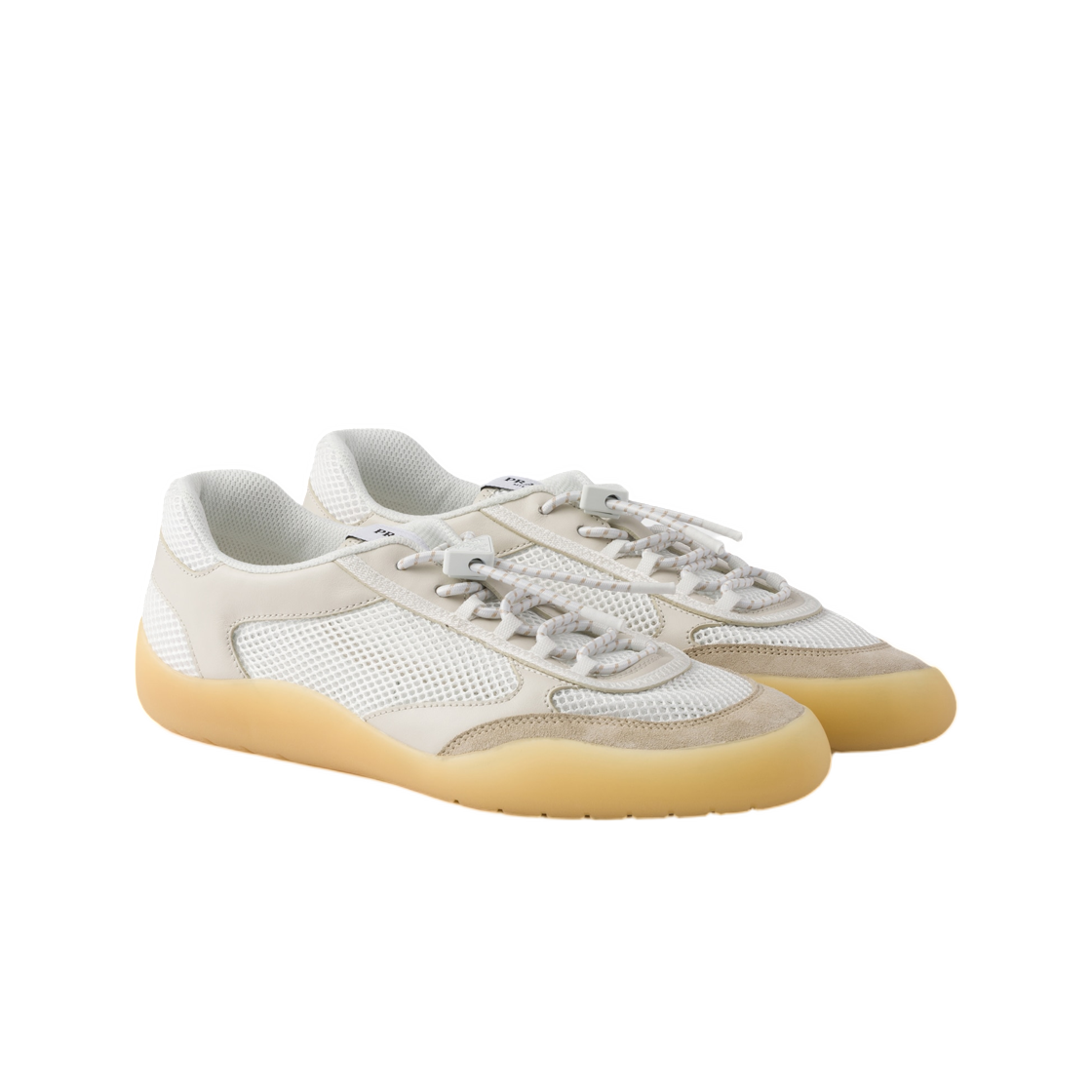 (W) 프라다 스피드락 메쉬 패브릭 스니커즈 초크 화이트((W) Prada Speedrock Mesh Fabric Sneakers Chalk White) - 2
