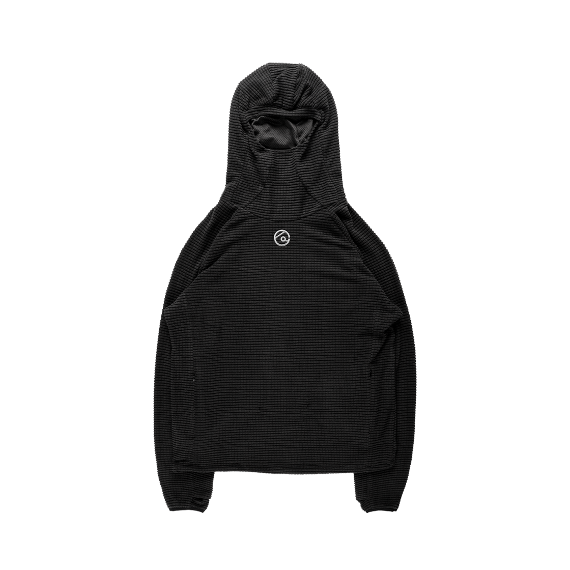 더왈드 와플 바라클라바 후디 블랙(THE WARLD Waffle Balaclava Hoodie Black)