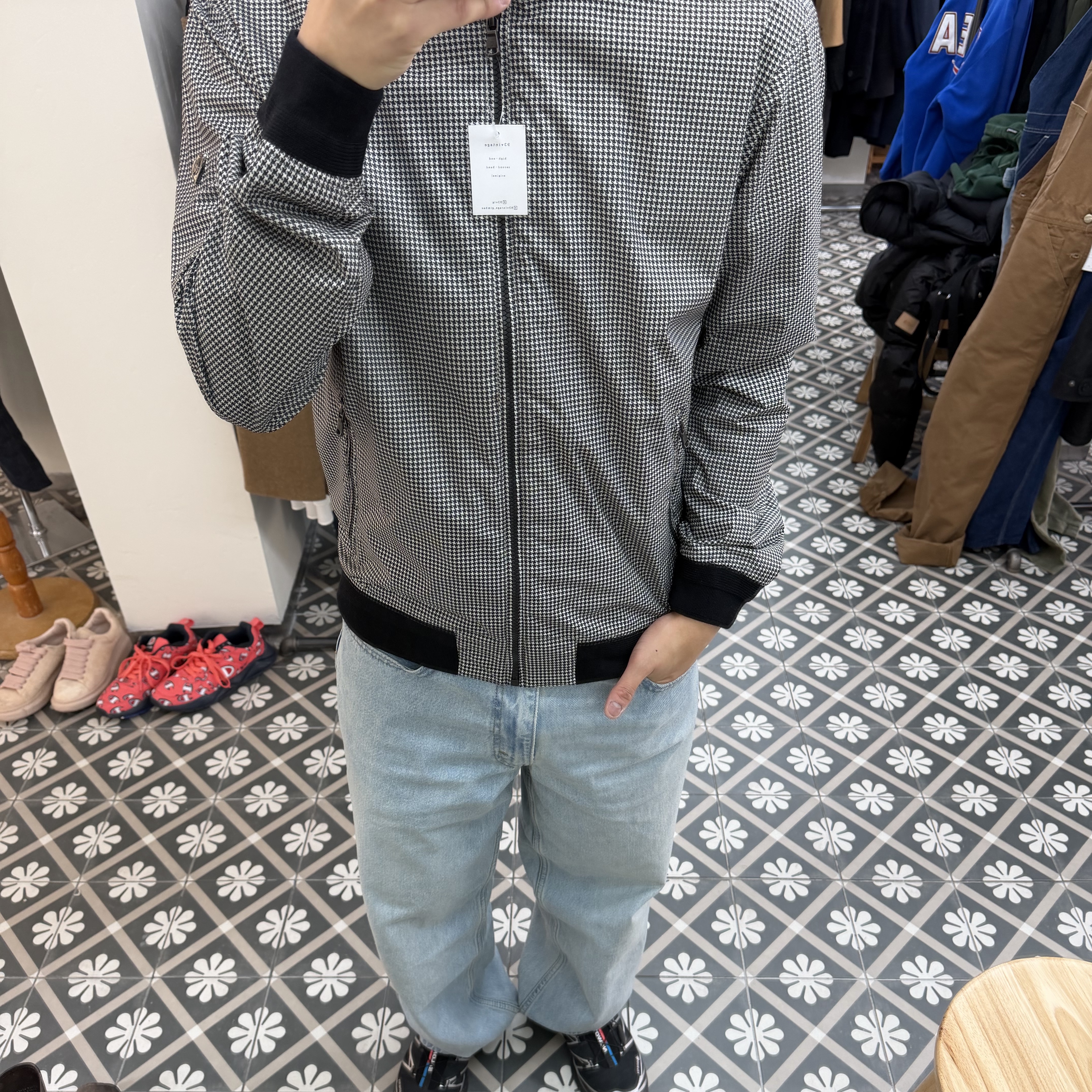 Levi's 578™ Baggy Jean Medium Wash, Salomon XT-6 GTX Black Silver 착용 스타일 - 1