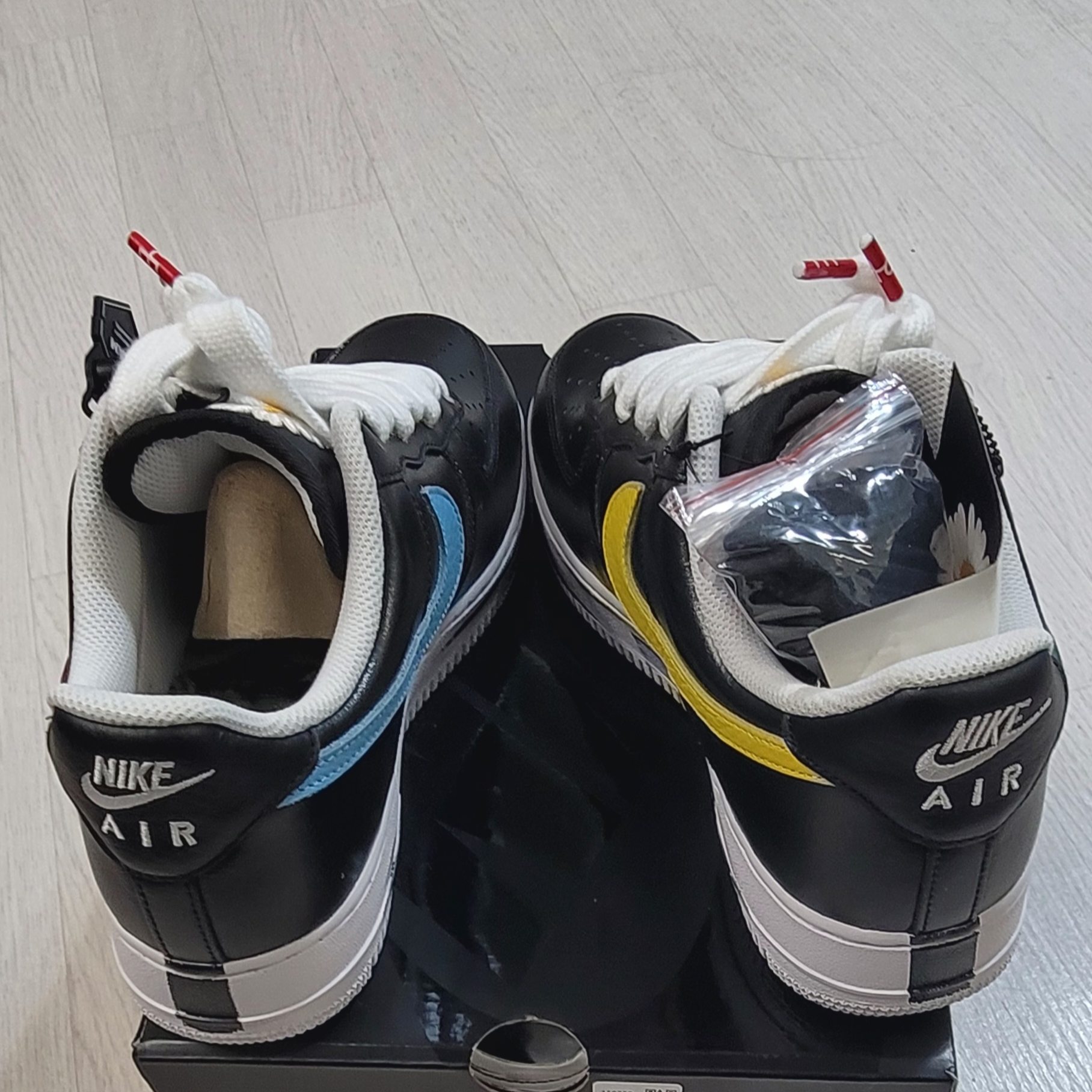 Nike x Peaceminusone Air Force 1 Low Para-Noise 3.0 Black and Multicolor 착용 스타일 - 3