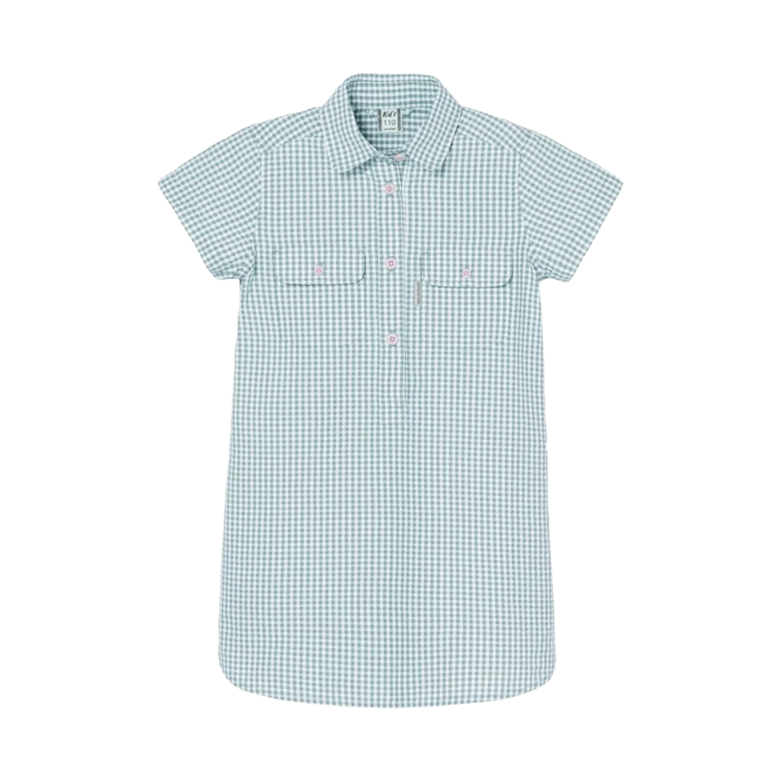 1114555 (Kids) Montbell Wickron Dry Touch Short Sleeve Dress Blue Green 25