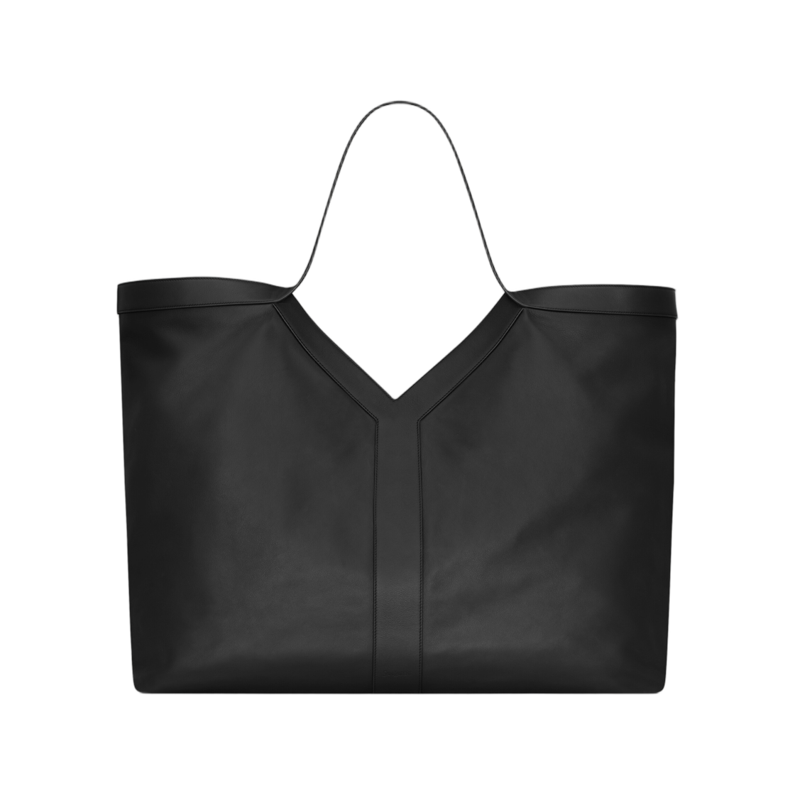 838281-AAEIF-1000 Saint Laurent Y Maxi Tote in Grained Leather Black