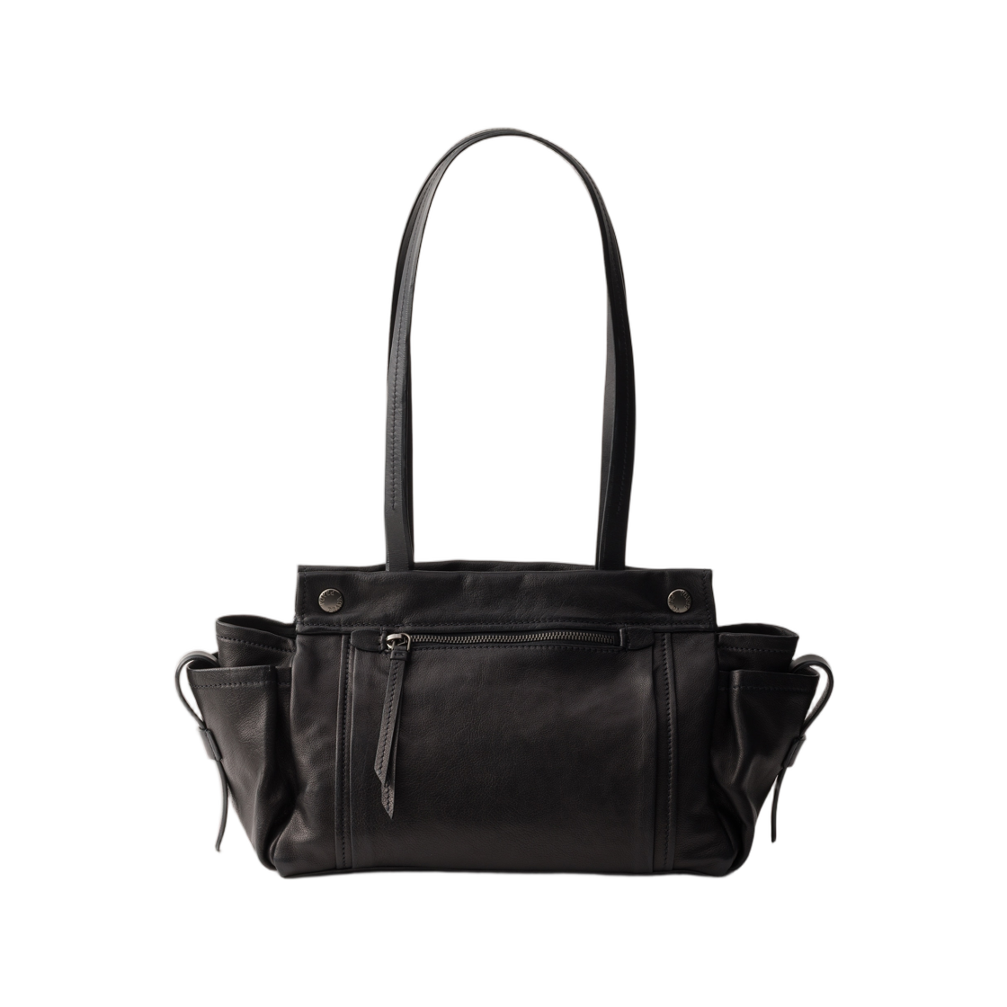 프라다 루트 미디움 레더 토트백 블랙(Prada Route Medium Leather Tote Bag Black) - 2