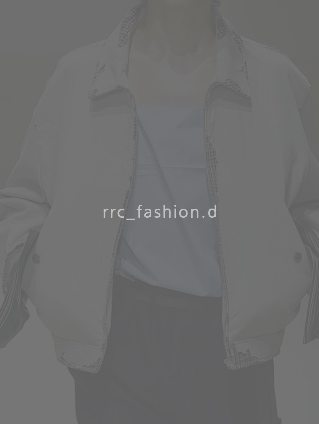 MJD Distressed Waffle Long Sleeve Melange Grey 착용 스타일 - 8