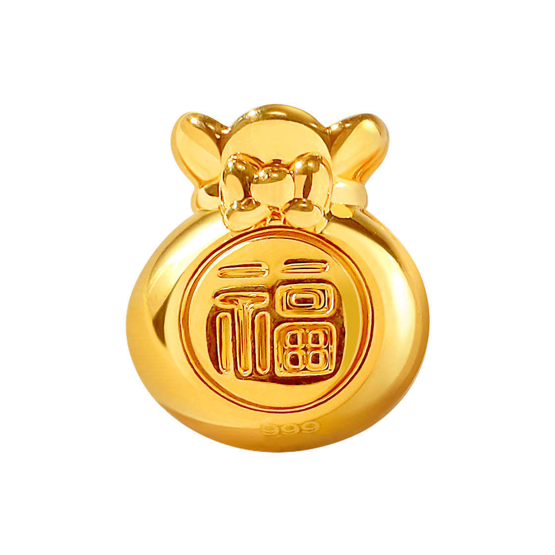 골드팡 24K 순금 통통복주머니 오브제 0.5g + 유리병 증정(GOLDPANG 24K Gold Tongtong Lucky Pouch Object 0.5g + Glass Bottle)