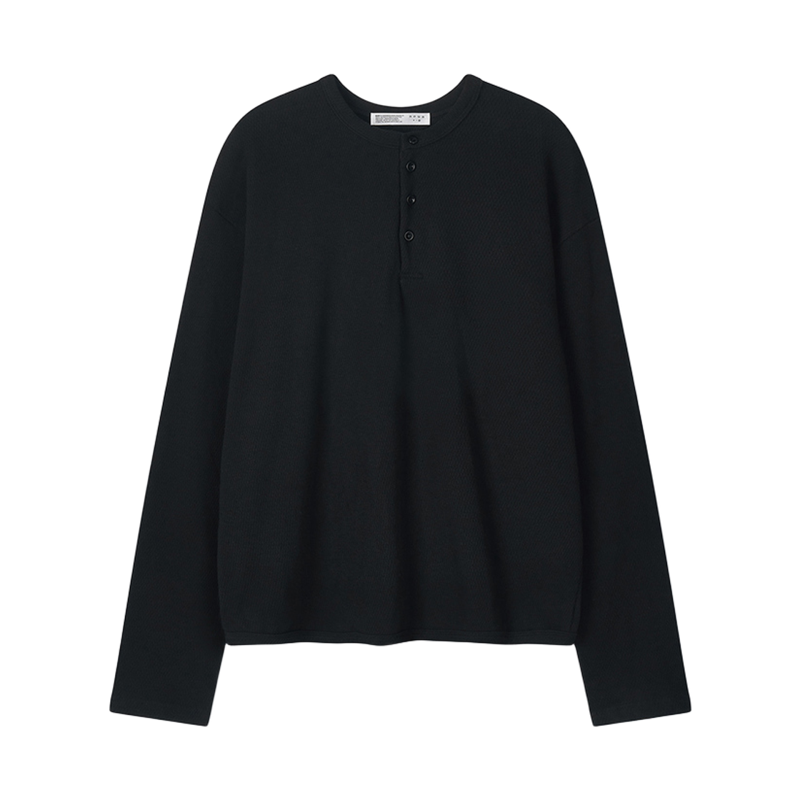 26PHTBK Noun Pique Henley T-Shirts Black