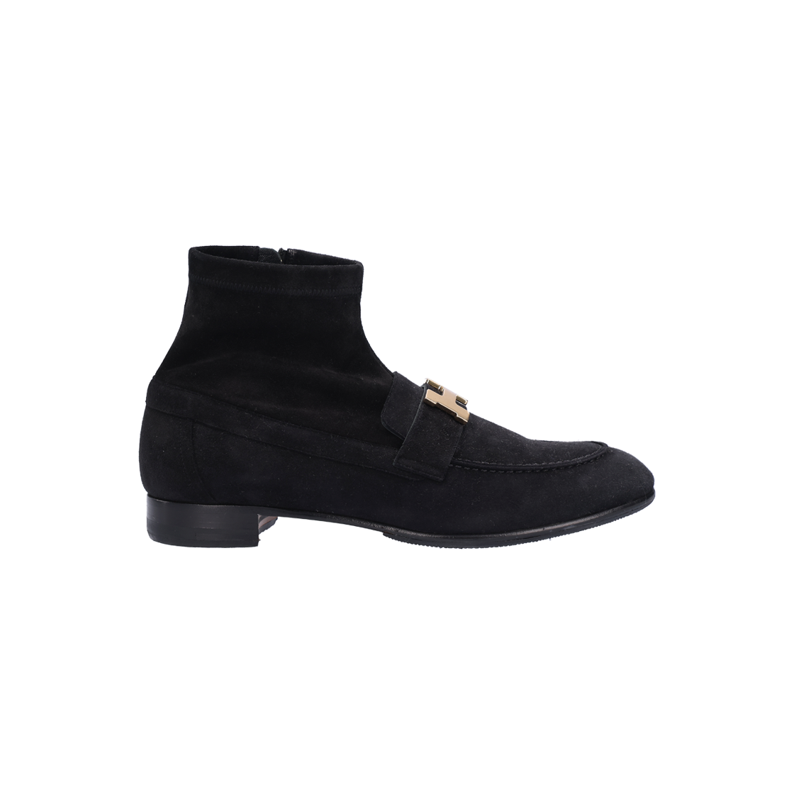 에르메스 H202096Z 생토노레 앵클 부츠 스웨이드 누아 37(Hermes H202096Z Saint Honore Suede Ankle Boots in Noir 37)