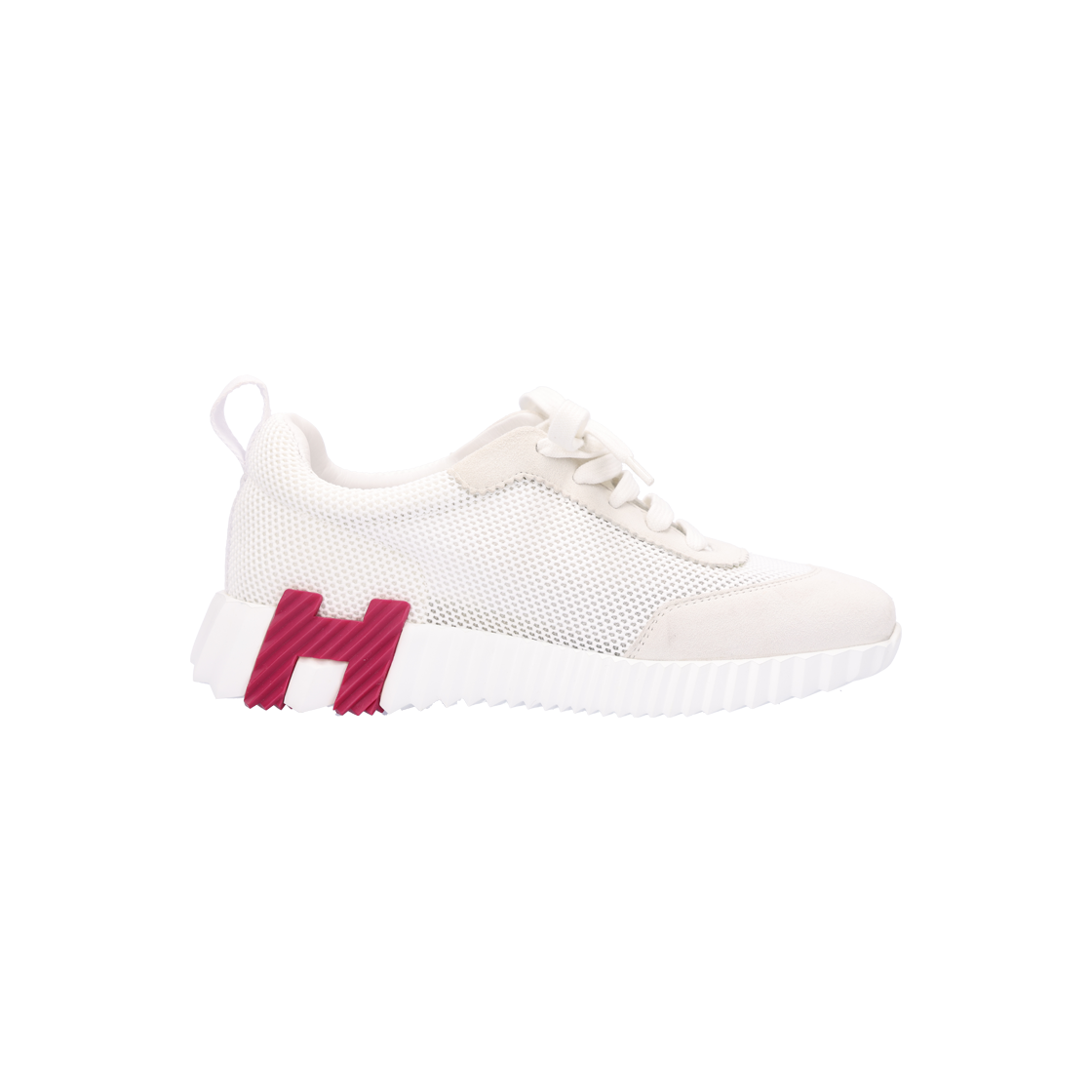 에르메스 H221177Z 바운싱 스니커즈 메쉬 스웨이드 고트스킨 블랑 36.5(Hermes H221177Z Bouncing Sneakers in Mesh and Suede Goat Leather, White, Size 36.5)