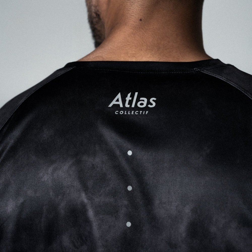 아틀라스 콜렉티프 V3 코어 남성 러닝 티셔츠 타이다이 블랙(Atlas COLLECTIF V3 Core MENS Running TShirt Tie Dye Black) - 5