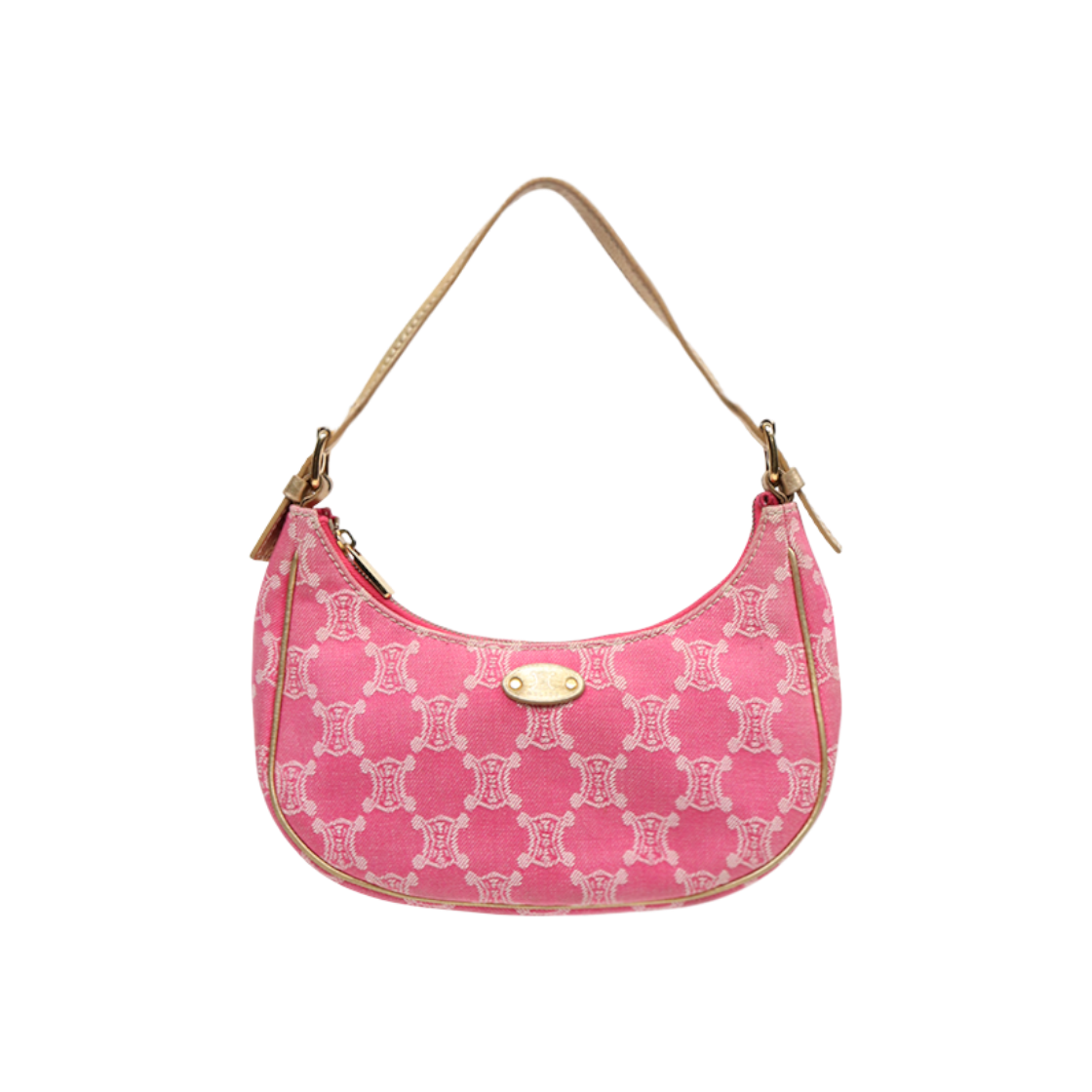 ITPV4RR3DJOB Celine Pink Macadam Denim Shoulder Bag C-A48382