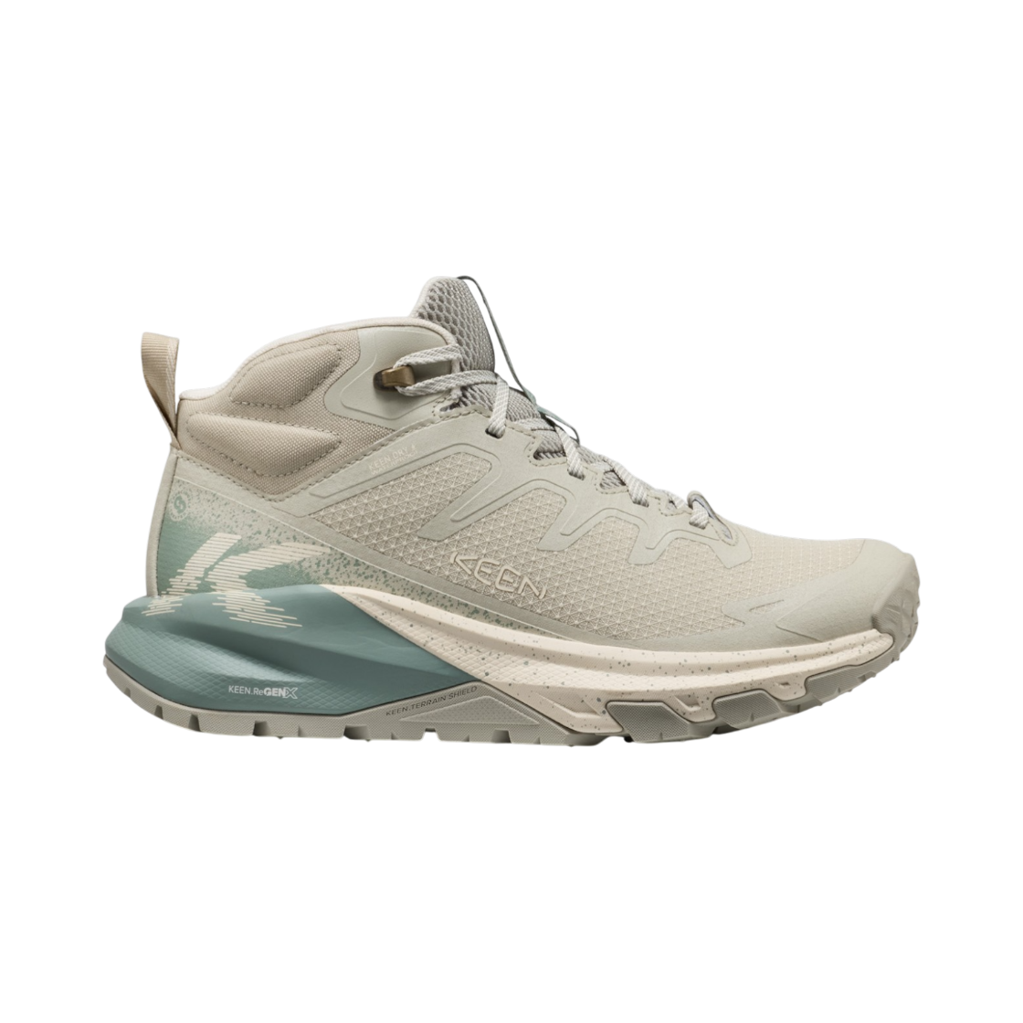 킨 타기 APEX 미드 방수 여성 등산화 에비스톤 버치(KEEN TARGHEE APEX MID WP Abbey Stone Birch Women Hiking Shoes)