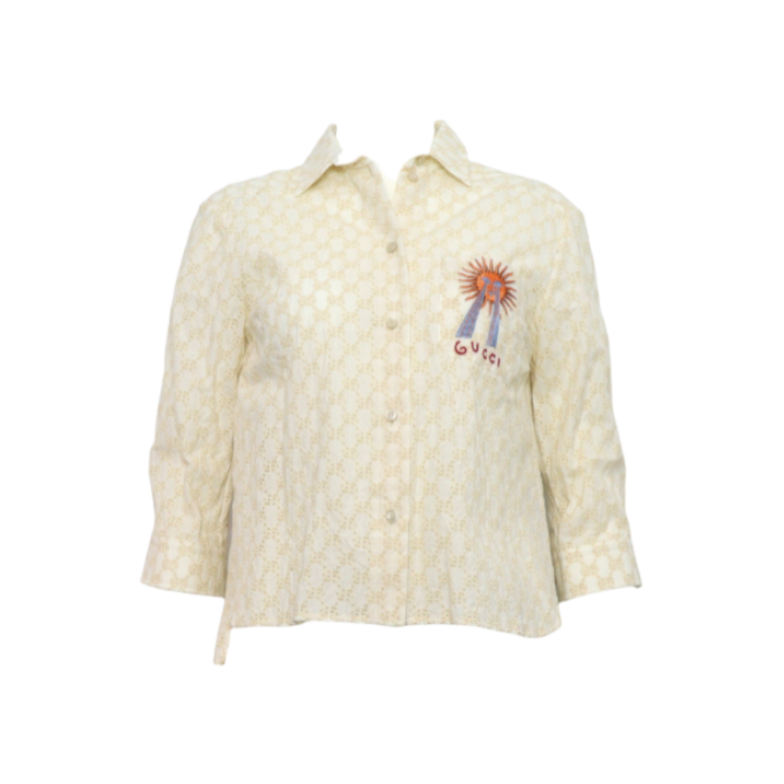 ITLWIP3RMJCT Gucci GG Logo Pocket Women's Blouse Shirt