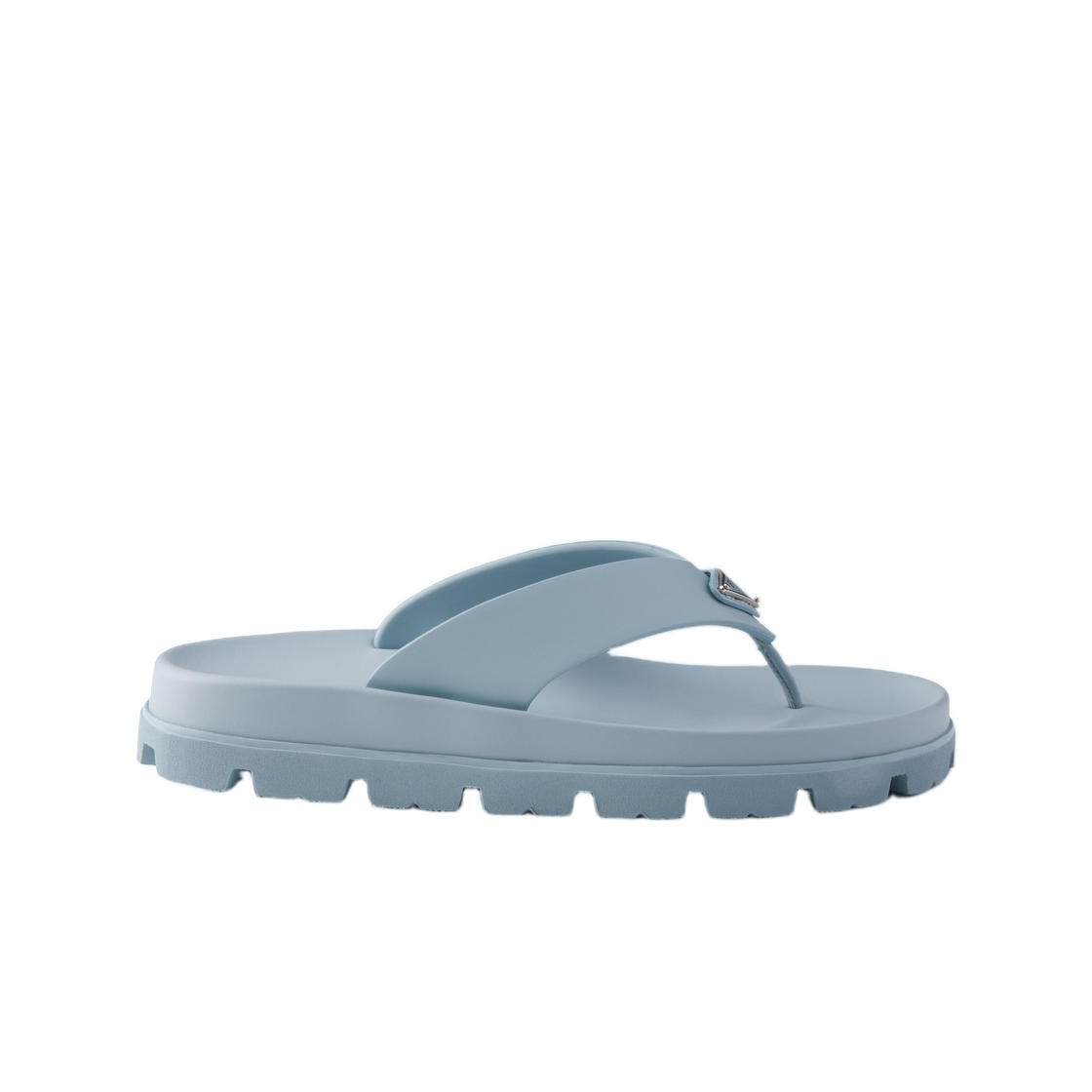 1Y420N-3LKK-F0012 (W) Prada Rubber Thong Sandals Sky Blue