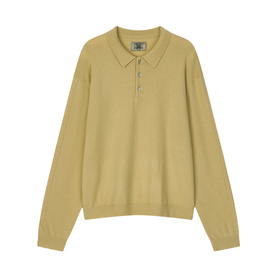 노운 에센셜 카라 니트 머스타드(Noun Essential Collar Knit Mustard)