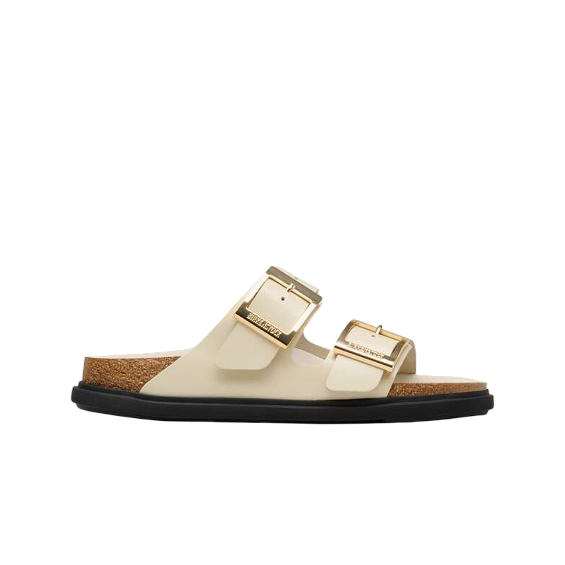 1031809 Birkenstock Arizona Droplet Buckle High Shine Ecru - Narrow