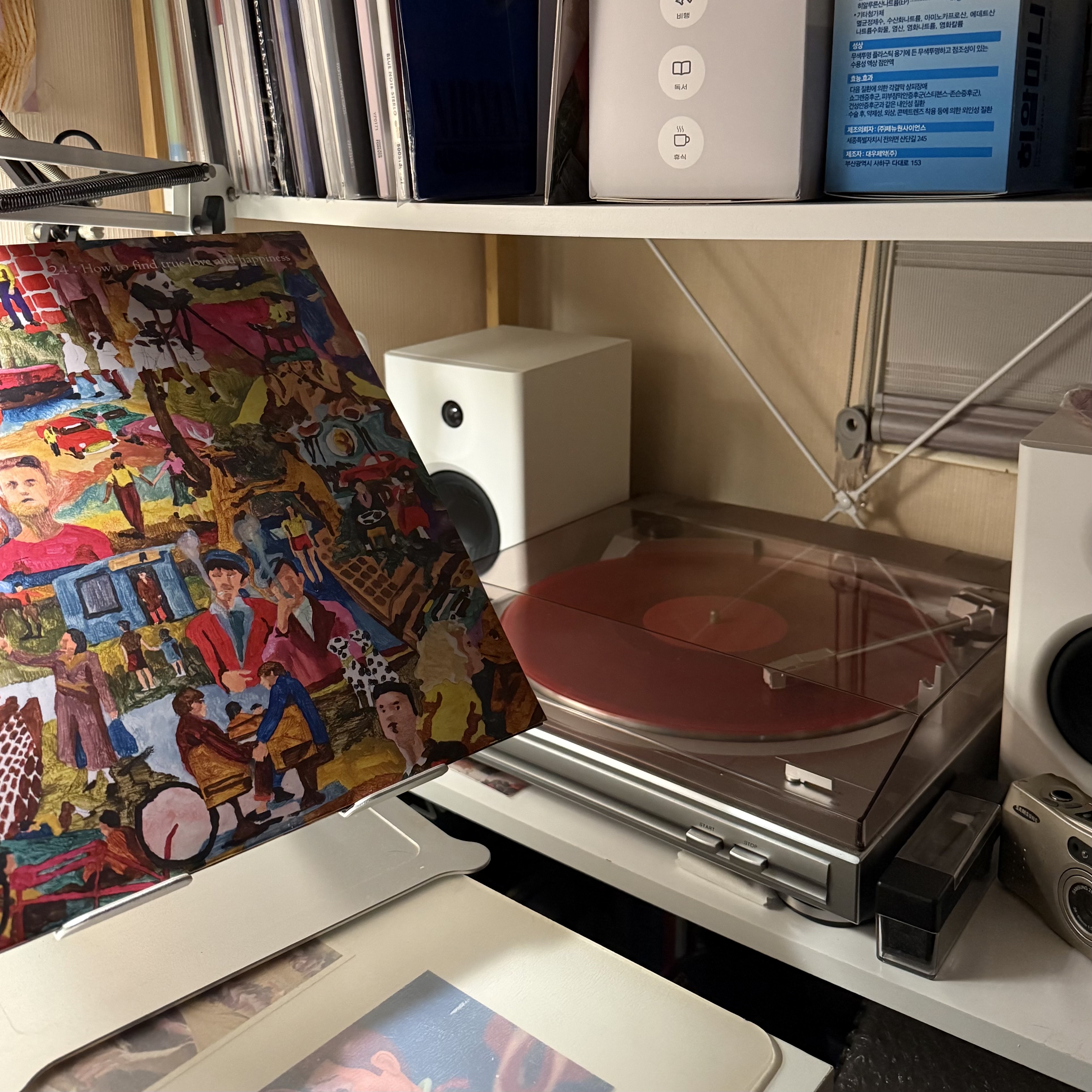 Hyukoh 3rd EP 24: How to find true love LP Transparent Red 착용 스타일