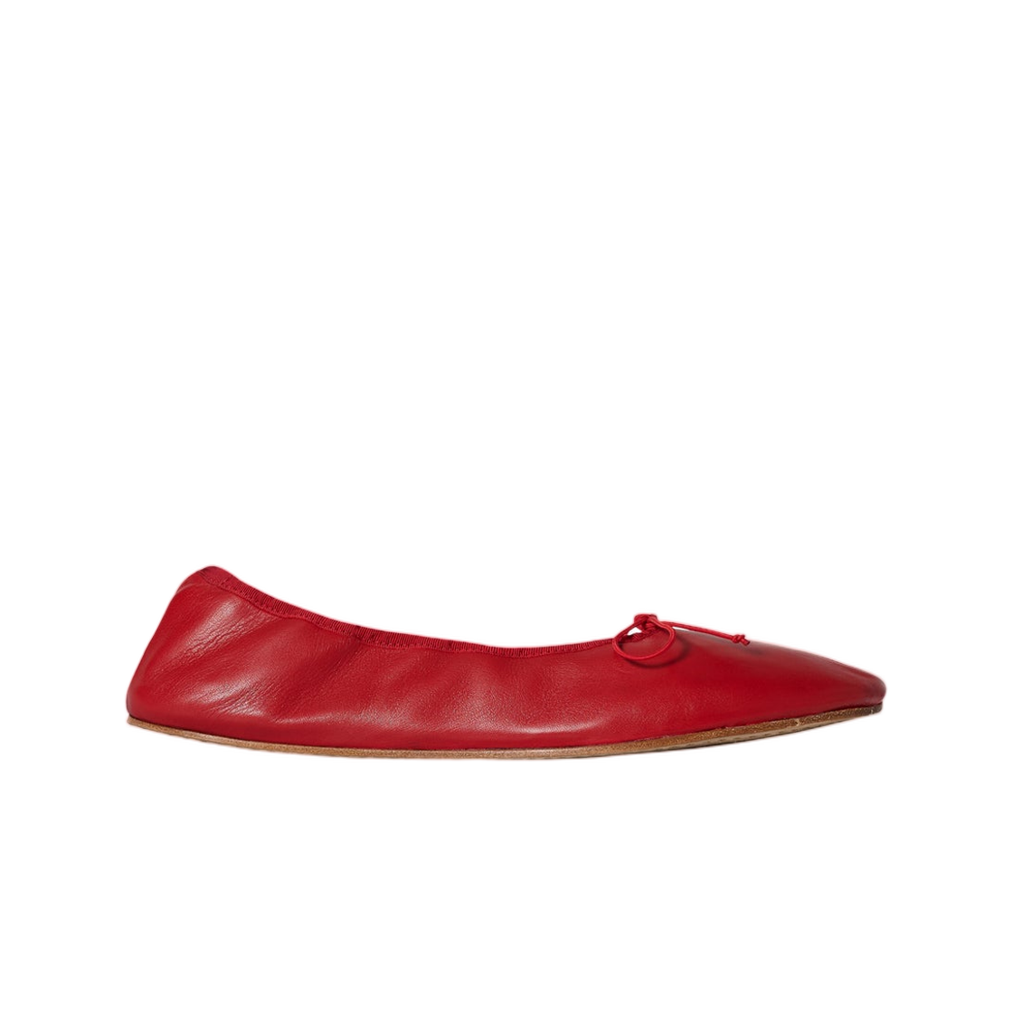 F1637N66SCT (W) The Row Round Ballet Flat Scarlatto