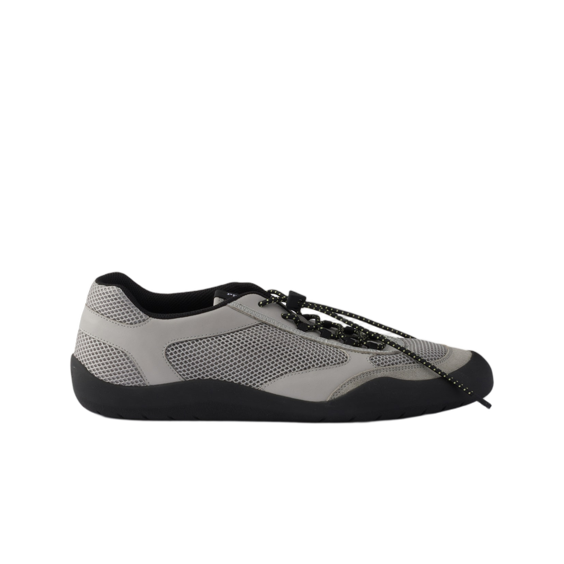2EE468-3ZM0-F0031 Prada Speedrock Leather And Mesh Fabric Sneakers Grey