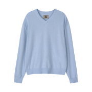 Noun Crop V Neck Knit Sky Blue