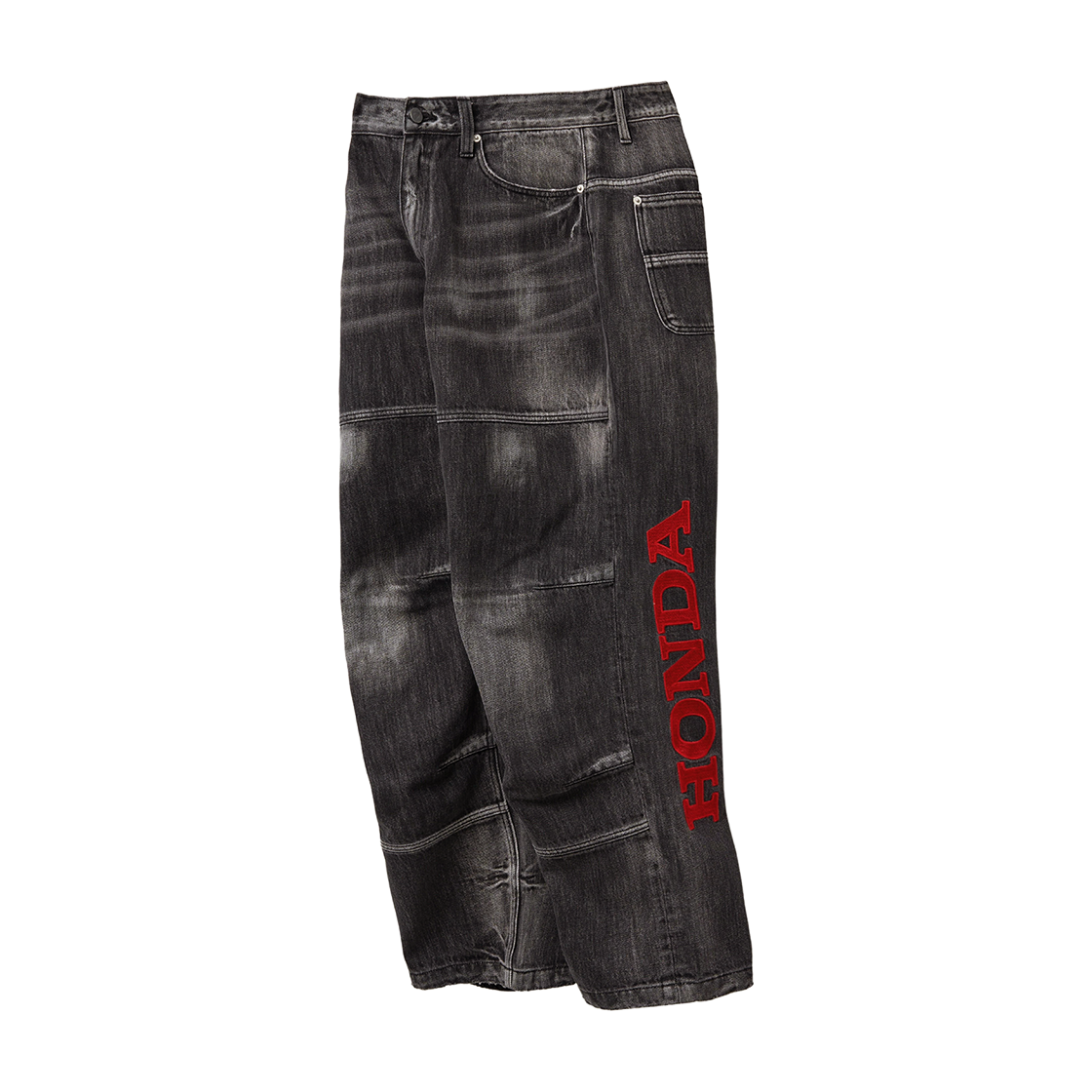 HGS1DP304ABK Honda Vintage Biker Wide Jean Black
