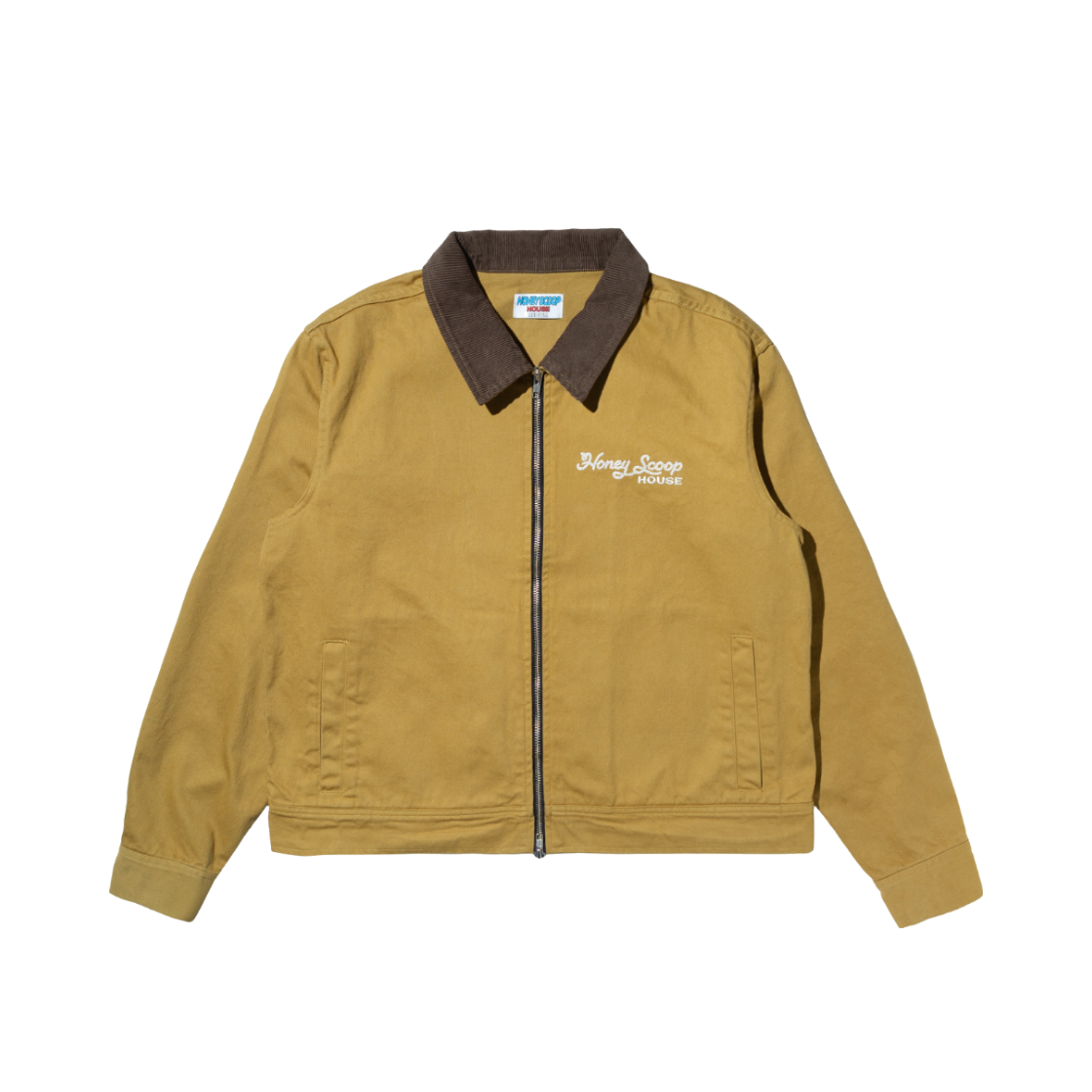 허니스쿱하우스 CS 로고 워크 자켓 카멜(Honey Scoop House CS Logo Work Jacket Camel)
