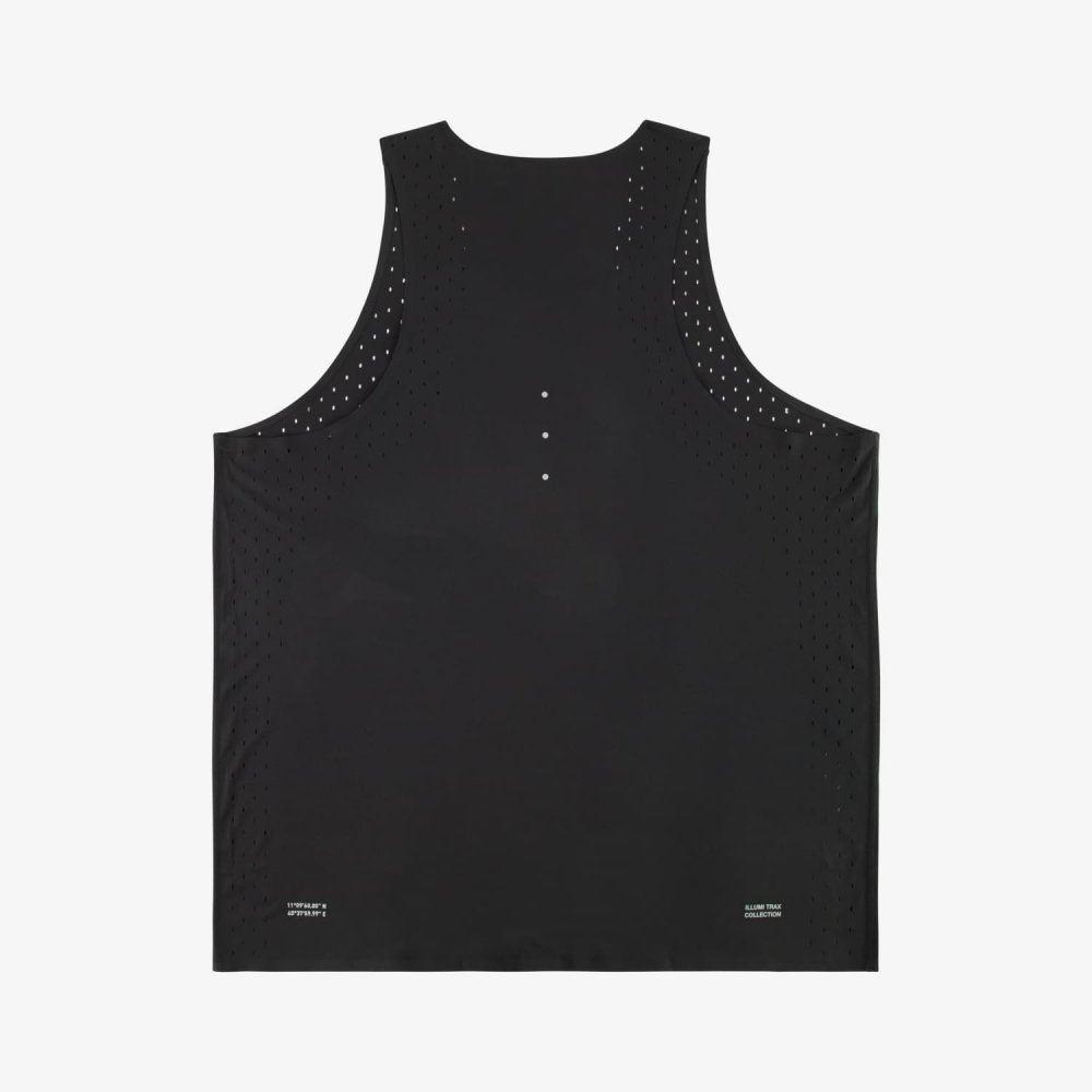 아틀라스 콜렉티프 일루미 트랙스 남성 러닝 싱글렛 블랙(Atlas COLLECTIF Illumi Trax MENS Running Singlet Black) - 2