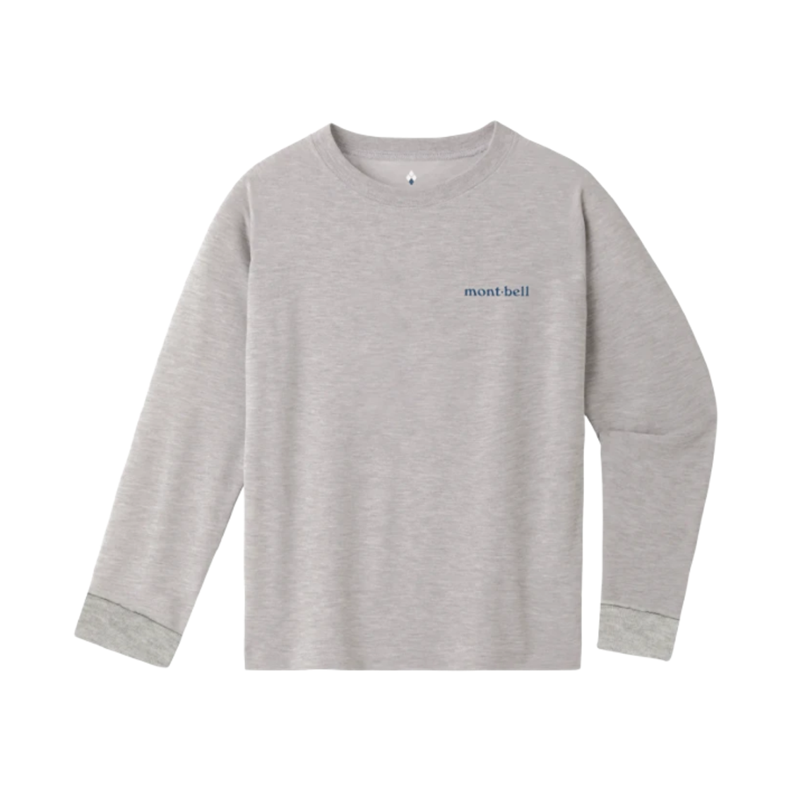 1114901 (Kids) Montbell Wickron Long Sleeve T-Shirt Light Gray