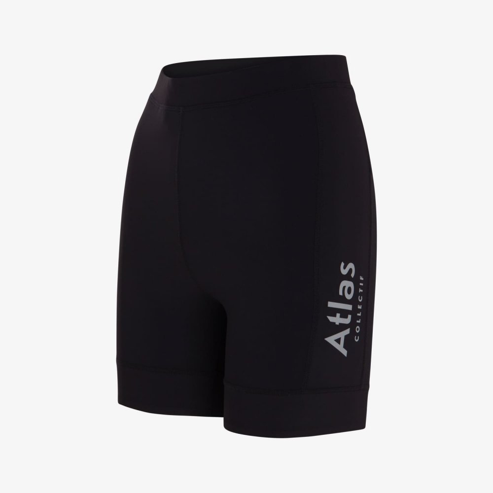 아틀라스 콜렉티프 일루미 트랙스 여성 러닝 하프 타이즈 블랙(Atlas COLLECTIF Illumi Trax WMNS Running Half Tights Black) - 4