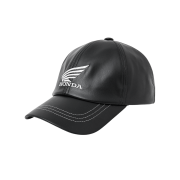 Honda Engineered Leather Ball Cap Black