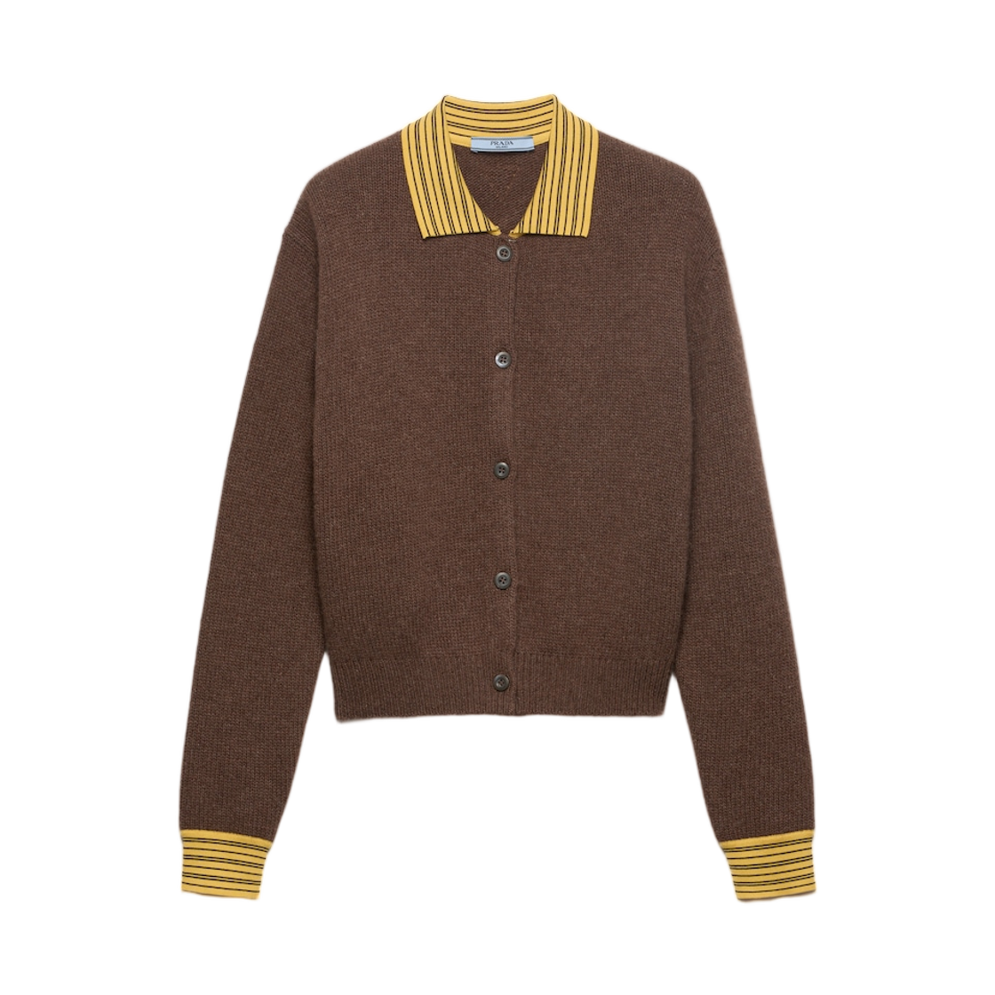 P25O18-19IL-F0324 (W) Prada Cashmere Cardigan Cocoa Brown