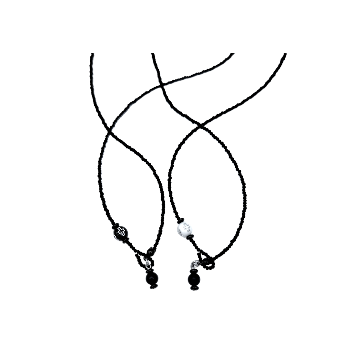 SLN567 SANLI Cross Line Necklace (2 Color)