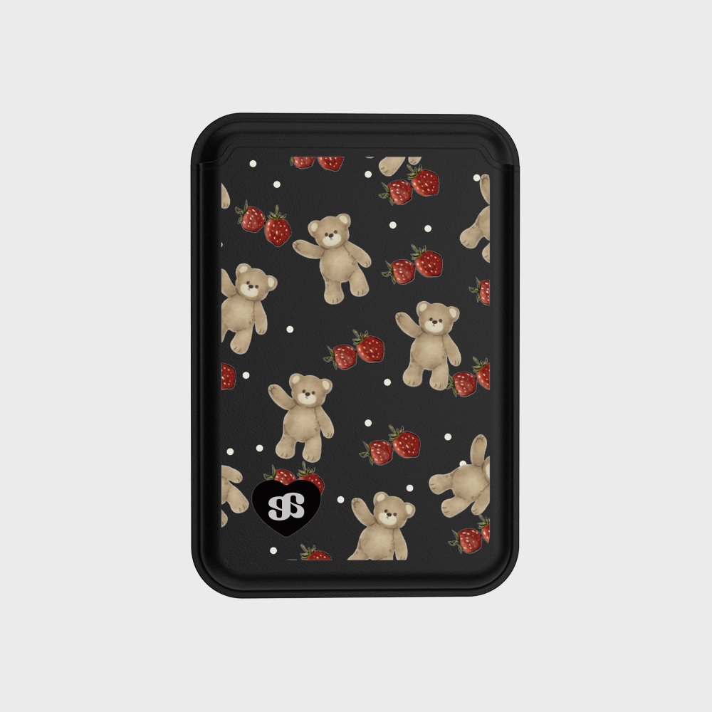 E2601_0041 earpearp Dear My Bear MagSafe Leather Card Wallet Black