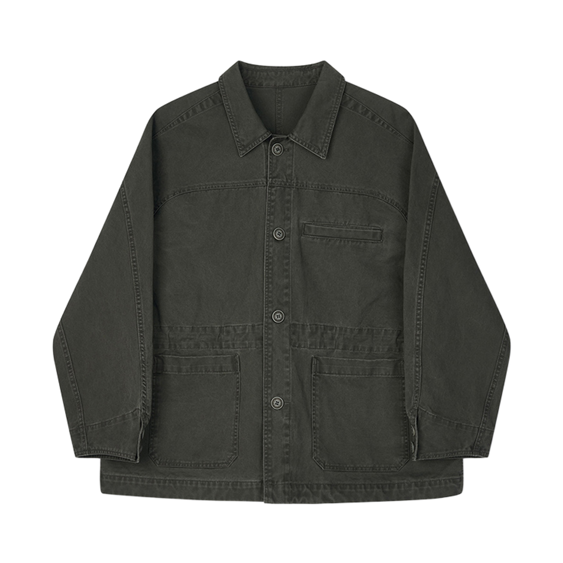 노운 페이디드 초어 자켓 카키(Noun Faded Chore Jacket Khaki)