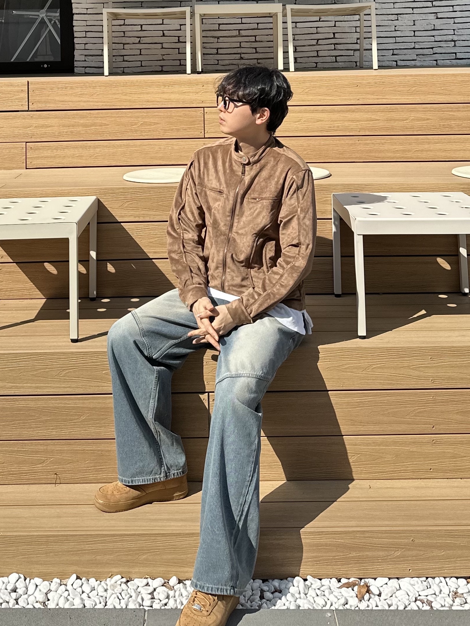 Nike x Supreme Air Force 1 Low Flax, Nike Air Force 1 '07 WB Flax 착용 스타일 - 2