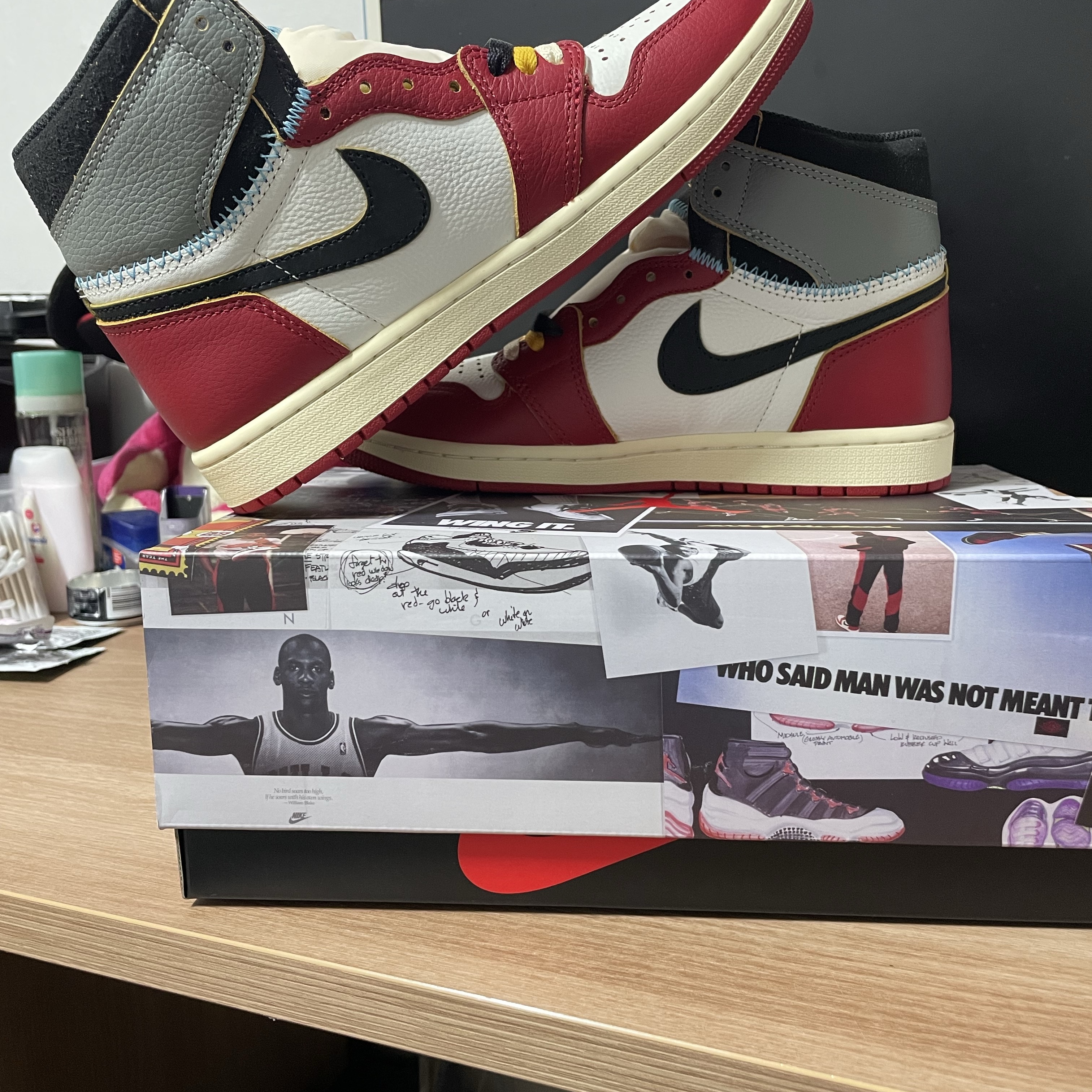 Jordan 1 x Union Retro High OG Chicago Shadow 착용 스타일 - 3