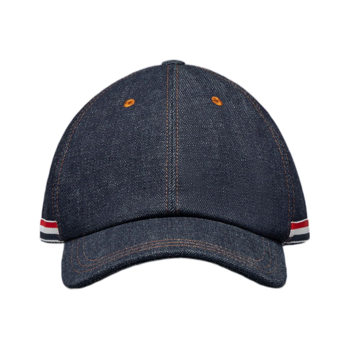 MHC328S-F1101-415 Thom Browne Selvedge Denim Baseball Cap Navy