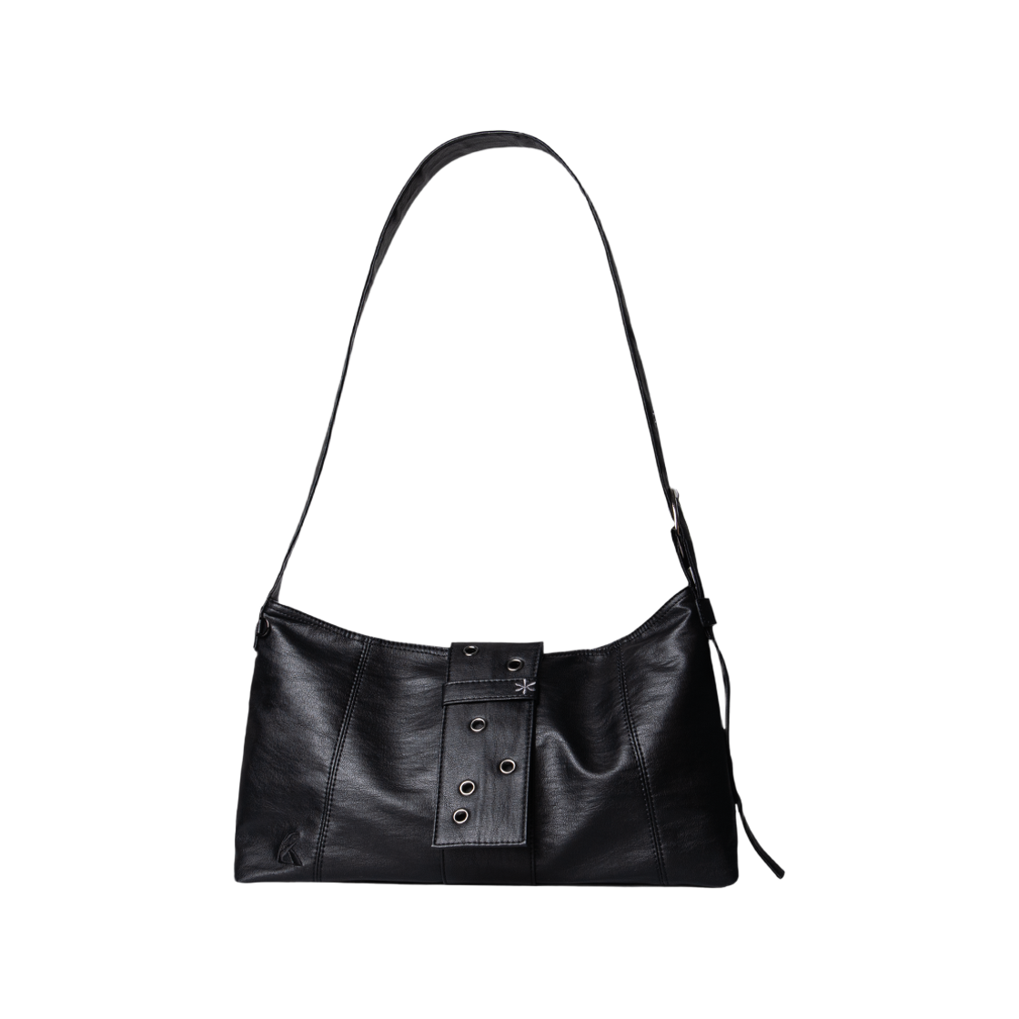리오므 아일렛 숄더 백 블랙(Riomeu Eyelet Shoulder Bag Black)