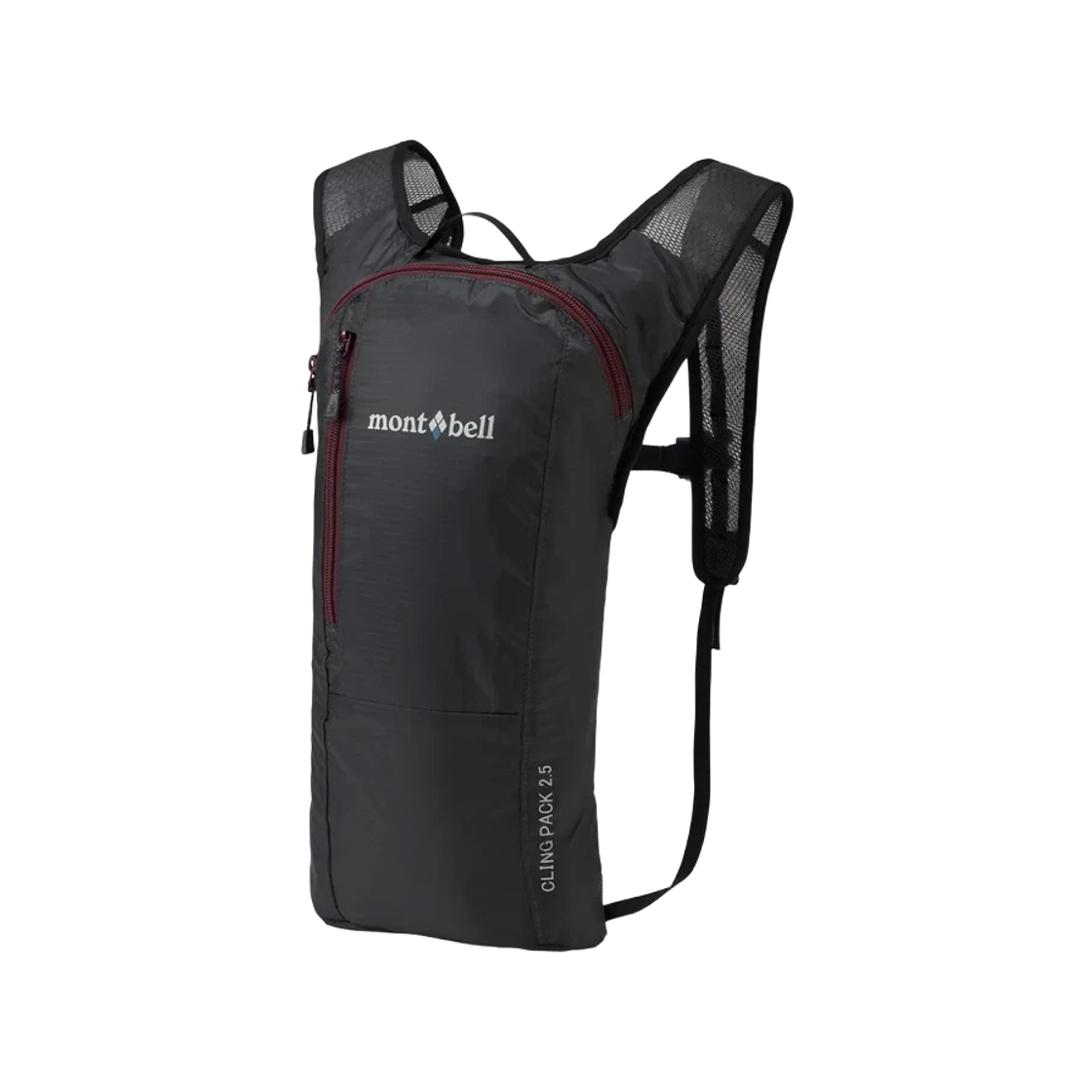 1133245 Montbell Cling Pack 2.5 Gunmetal Deep Red