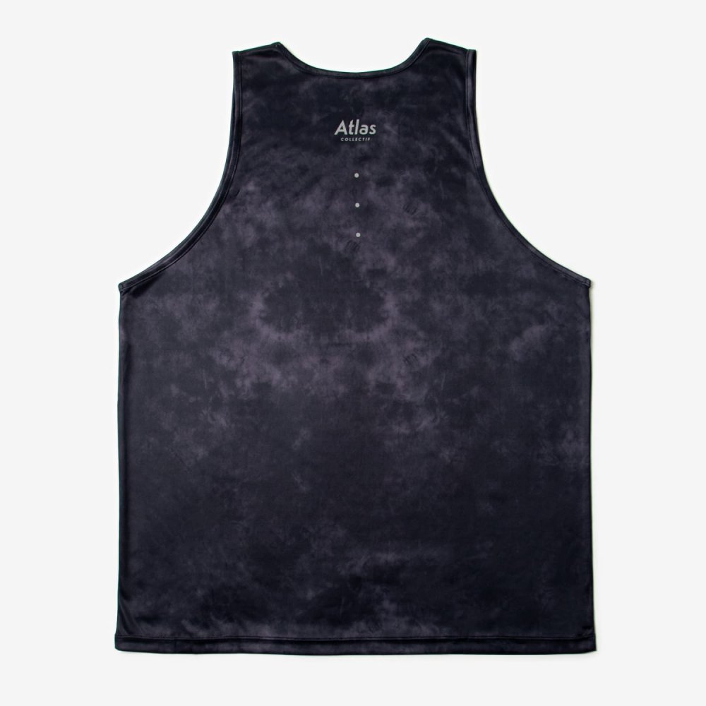 아틀라스 콜렉티프 V3 코어 남성 레이스 싱글렛 타이다이 블랙(Atlas COLLECTIF V3 Core MENS Race Singlet Tie Dye Black) - 2