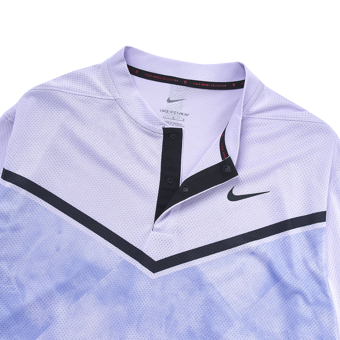 나이키 드라이핏 ADV 타이거 우즈 프린티드 골프 폴로 퍼플 - 아시아(Nike Dri-Fit ADV Tiger Woods Printed Golf Polo Purple - Asia) - 3