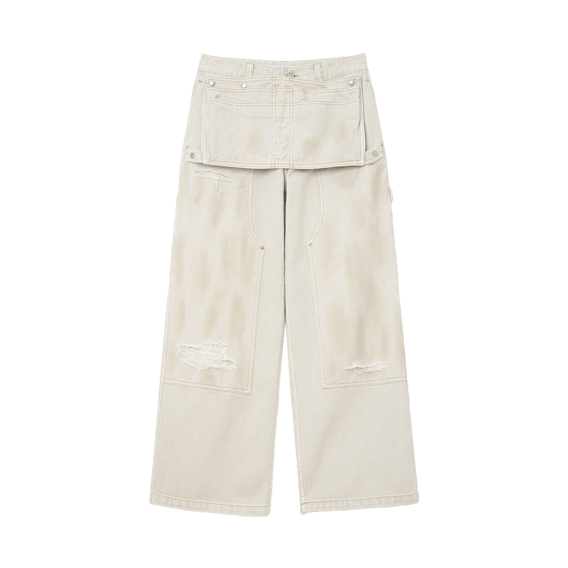 MW288BEG MILLO WOMEN Apron Double Knee Pants Beige